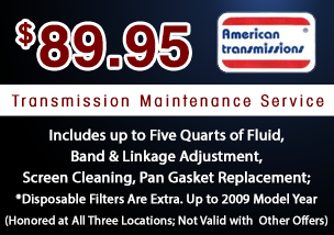 $89.95 Transmission Maintenance Service